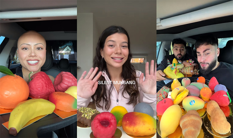 Profili TikTok @janemukbangs, @mukbangdeluxe, @everyeatspossible